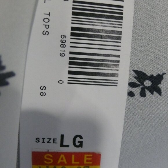 Pendleton Aztec Micro Print Silk Blouse White Blue, New with Tag - Picture 8 of 8